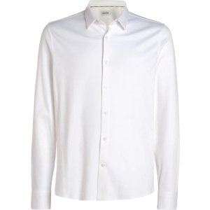 Calvin Klein - Heren Overhemden Smooth Cotton Slim Overhemd - Wit - Maat 3XL