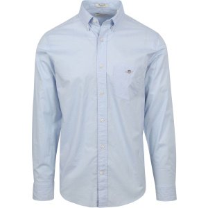 Gant Casual Overhemd Poplin Lichtblauw - Maat S - Heren - Overhemden Casual