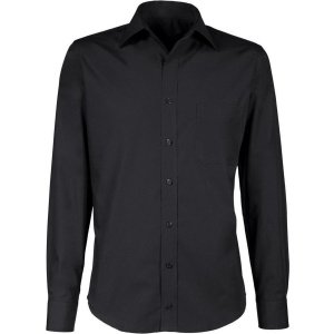 Giovanni Capraro Heren Overhemd Zwart Semi Spread ML7 Comfort Fit - 37
