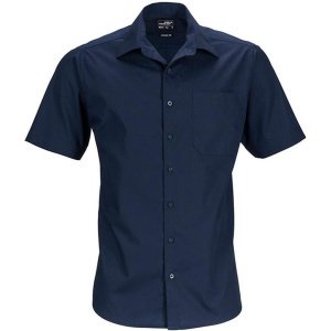 James and Nicholson Herenshort zakelijk overhemd (Marine)