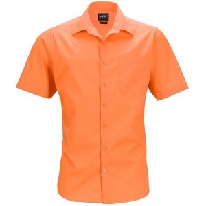 James and Nicholson Herenshort zakelijk overhemd (Oranje)