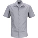 James and Nicholson Herenshort zakelijk overhemd (Staalgrijs)