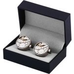 Manchetknopen met Mechanisch Horlogemechanisme - Luxe Manchetknopen met Horlogemechanisme - Zwart