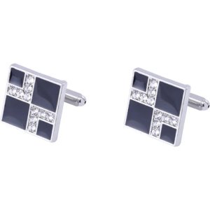 Plux Fashion vierkante manchetknopen - Zilver - 2,5cm - Sieraden - Zilveren Manchetknopen - cufflinks - Stainless Steel - manchetknopen - Fancy Manchetknopen - Sieraden Cadeau - Luxe Style - Duurzame Kwaliteit - Vaderdag Cadeau