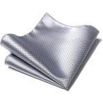 Pochet Zijde - Zilver - Sorprese - pochette - heren - kleine ruit