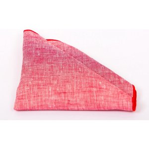 Premium Ties - Luxe Pochet Heren - Pochette - Katoen - Rood