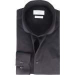 Profuomo Japanese Knitted Overhemd Zwart - Maat 43 - Heren - Overhemden Formeel