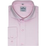 Vercate - Strijkvrij Overhemd - Roze - Slim Fit - Poplin - Lange Mouw - Heren - Maat 44/XL
