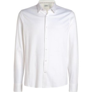 Calvin Klein - Heren Overhemden Smooth Cotton Slim Overhemd - Wit - Maat S