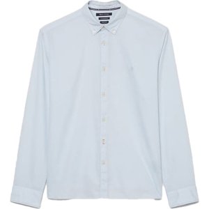 Marc O'Polo relaxed fit heren overhemd - structuur - lichtblauw - Strijkvriendelijk - Boordmaat: 37 - 38