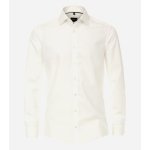 VENTI modern fit overhemd - popeline - beige met dubbele manchet - Strijkvrij - Boordmaat: 42