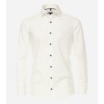 VENTI modern fit overhemd - popeline - wit met dubbele manchet - Strijkvrij - Boordmaat: 42
