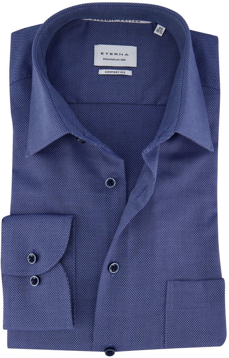 business overhemd Eterna Comfort Fit donkerblauw