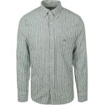 Gant Casual Overhemd Streep Linnen Groen - Maat L - Heren - Overhemden Casual